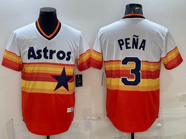 Men's Houston Astros ACTIVE PLAYER Custom White Orange Cool Base Stitched Baseball Jersey Men's Houston Astros ACTIVE PLAYER Custom White Orange Cool Base Stitched Baseball Jersey